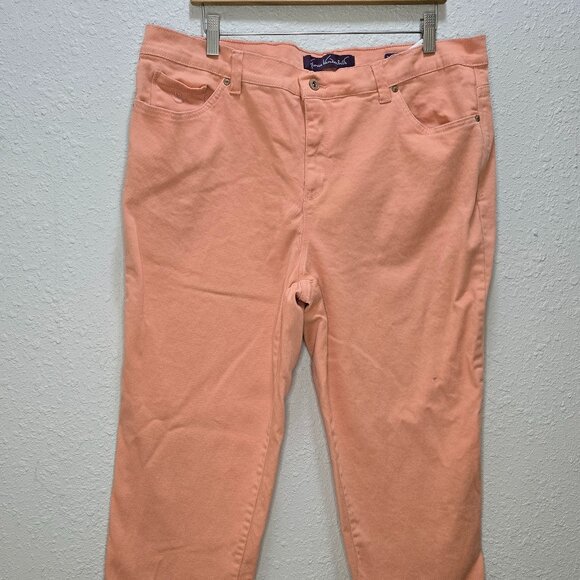 Peach Denim Jeans by Gloria Vanderbilt, Sz 18 - Picture 1 of 3